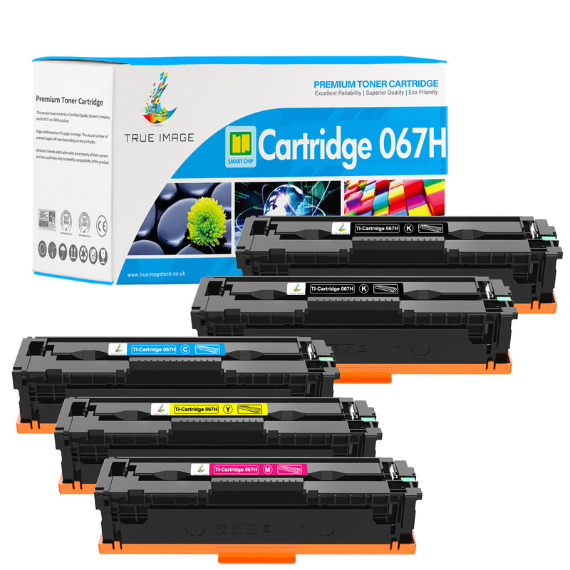 Compatible Canon 067H Toner Cartridges Multipack KCMY