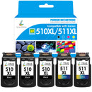 Compatible Canon PG510 XL CL511 XL Ink Cartridge Multipack - High Capacity
