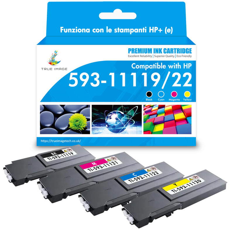 Compatible Dell 593-11119/20/21/22 Toner Kits For Dell Color Laser C3760dn