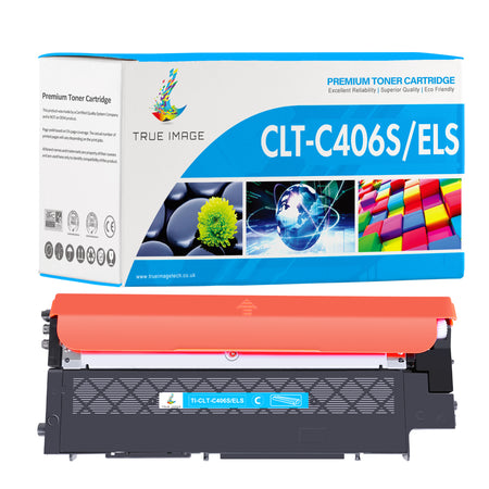 Compatible Samsung CLT C406S ELS Cyan Toner Cartridge