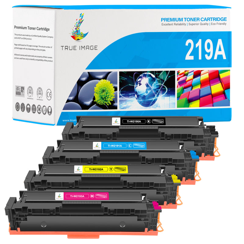 HP 219A W2190A Toner Cartridge 4Pack