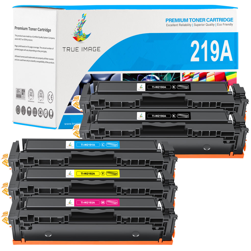 Toner Compatible HP 219A (avec Puce) - Lot De 4 Pour Imprimantes LaserJet Pro MFP 3302/3202 - 8