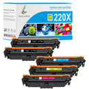 Compatible HP 220X CMYK Multipack Toner Cartridges | Smart Chips | Monitor Toner Levels