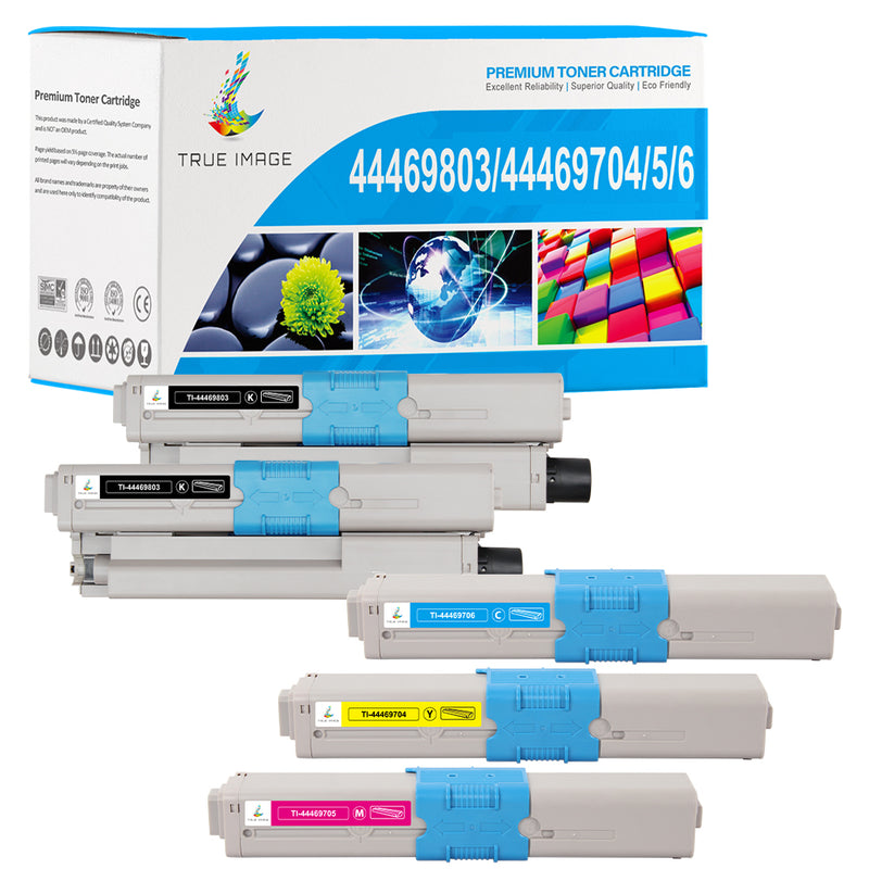 Compatible Okidata 44469803/44469704/44469705/44469706 Toner Sets for Okidata MC562w MC362w MC561 MC562 MC351 MC352DN MC361MFP MC362DN MC562dnw C310dn C330dn C331dn C510dn C511dn C530dn C531dn