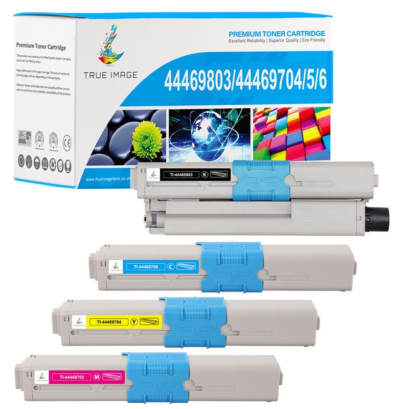 Compatible Okidata 44469803/44469704/44469705/44469706 Toner Sets for Okidata MC562w MC362w MC561 MC562 MC351 MC352DN MC361MFP MC362DN MC562dnw C310dn C330dn C331dn C510dn C511dn C530dn C531dn