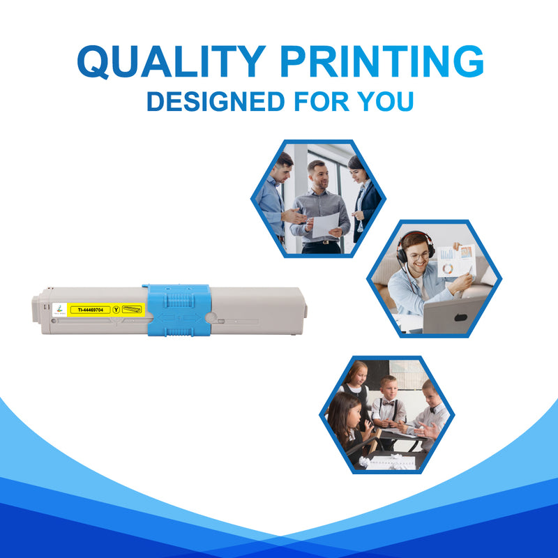 Compatible Okidata 44469704 Yellow Toner Kit