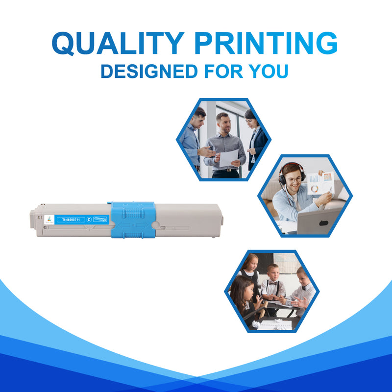 Compatible Okidata 46508711 Cyan Toner Kit