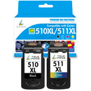 Compatible Canon PG510 XL CL511 XL Ink Cartridge Multipack - High Capacity