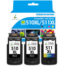 Compatible Canon PG510 XL CL511 XL Ink Cartridge Multipack - High Capacity