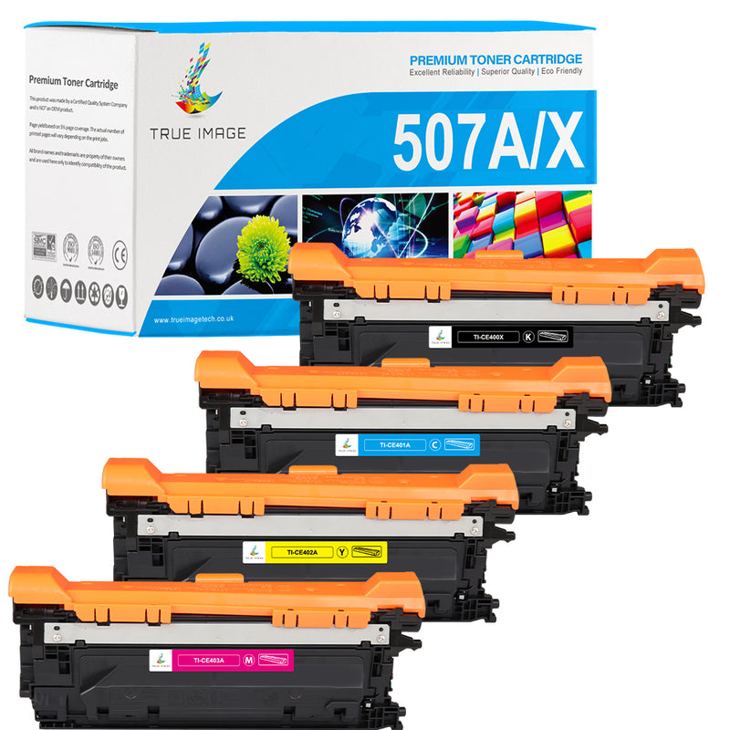 Compatible HP 507A/X Toner Cartridge Multipack - CE400X CE401A CE402A CE403A
