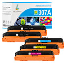 Compatible HP 307A Toner Cartridge Multipack CE740A CE741A CE742A CE743A