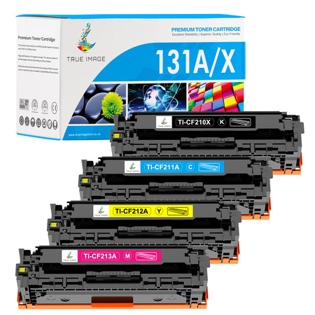 Compatible HP 131X 131A Toner Cartridges 4 Pack CF210X CF211A CF212A CF213A