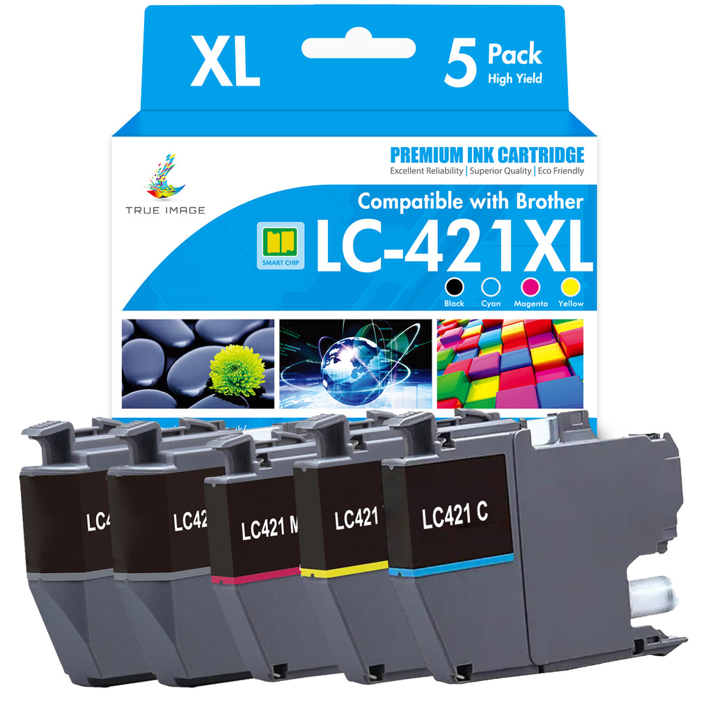 SHUOLEI LC421 inktcartridges compatibel met Brother LC-421 LC-421XL cartridges multipack, voor DCP-J1050DW, DCP-J1140DW, MFC-J1010DW (4 pack, zwart/cyaan/magenta/geel SHUOLEI LC421 inktcartridges compatibel met Brother LC-421 LC-421XL cartridges multipack, voor DCP-J1050DW, DCP-J1140DW, MFC-J1010DW (4 pack, zwart/cyaan/magenta/geel