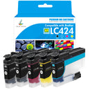 Kompatibel Brother LC-424 bläckpatron, flerpack