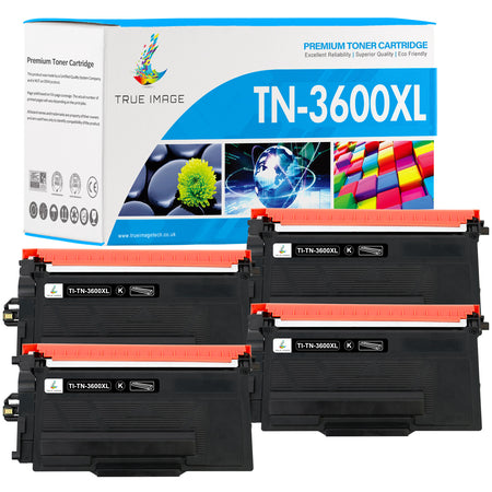 4 Pack Compatible Brother TN3600XL Toner Cartridges