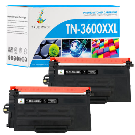 2 Pack Compatible Brother TN3600XXL Toner Cartridges