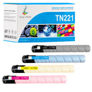 Kompatible Konica Minolta TN221 tonerkassetter, flerpakning
