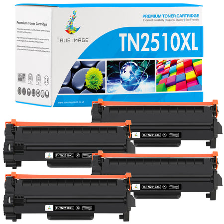 4 Pack Brother TN2510XL Toner Cartridges Compatible 3 000 Pages