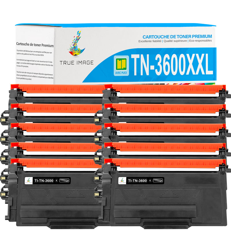 Compatible Brother TN3600XXL Toner Cartridges 10-Pack