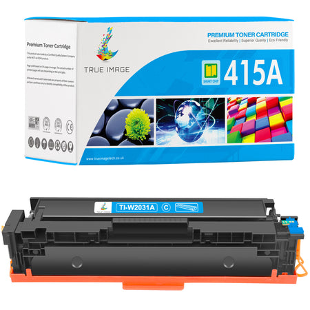 W2031A Compatible HP 415A Cyan Toner Cartridge Smart Chip Monitors Toner Levels