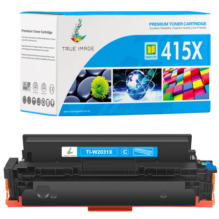 W2031X Compatible HP 415X Cyan Toner Cartridge Smart Chip Monitors Toner Levels