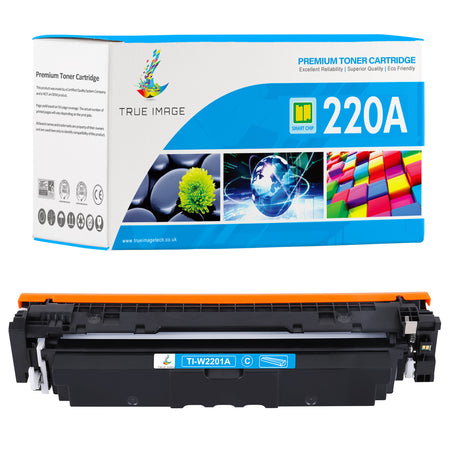 W2201A Compatible HP 220A Cyan Toner Cartridge Smart Chip Monitors Toner Levels