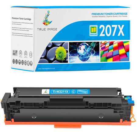 W2211X Compatible HP 207X Cyan Toner Cartridge Smart Chip Monitors Toner Levels
