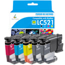 Compatible Brother LC521 Ink Cartridges Multipack