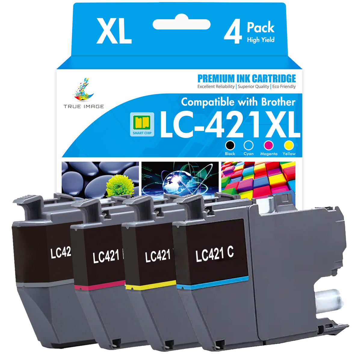 Yowell LC421XL LC-421 inktcartridges, 500 pagina's, compatibel met Yowell LC421XL LC-421 inktcartridges, 500 pagina's, compatibel met