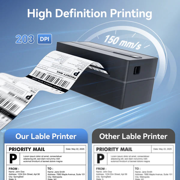 True Image TY813 Thermal Label Printer for Shipping - 203DPI - USB & Bluetooth